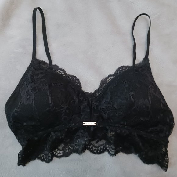 NWOT - Danskin Black Lace Bralette - Picture 1 of 10